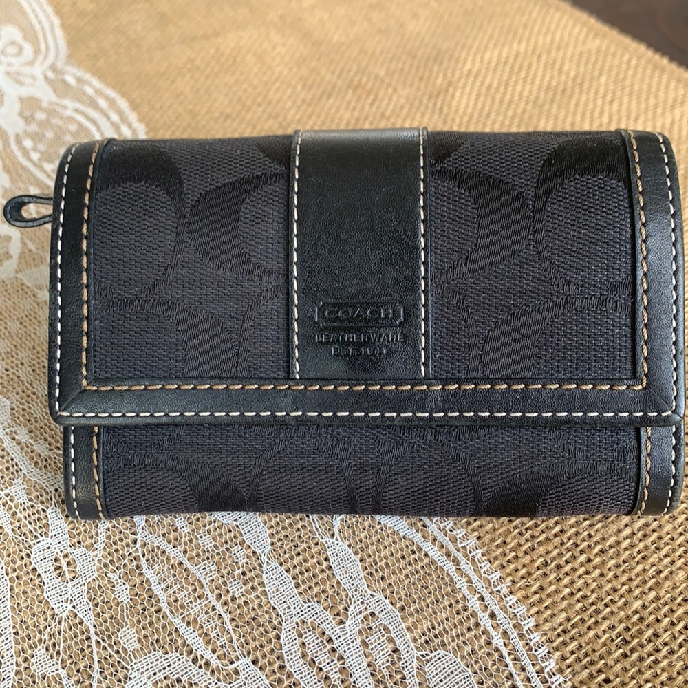 Coach Signature C Canvas and Leather Wallet